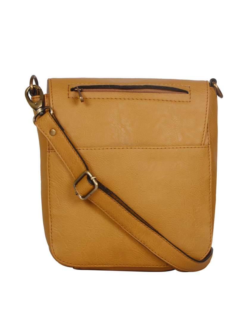 brown leatherette messengerbag