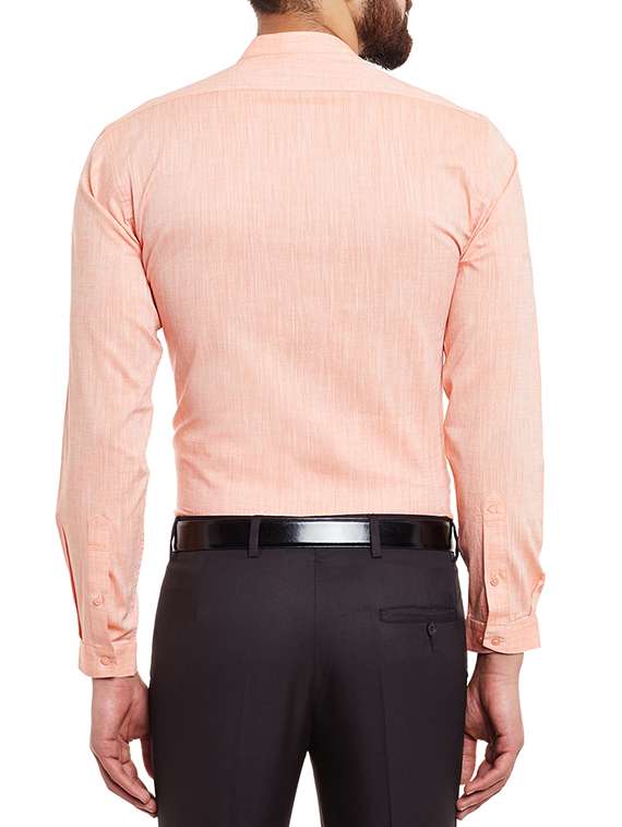 orange cotton formal shirt - 13144311 - Standard Image - 2