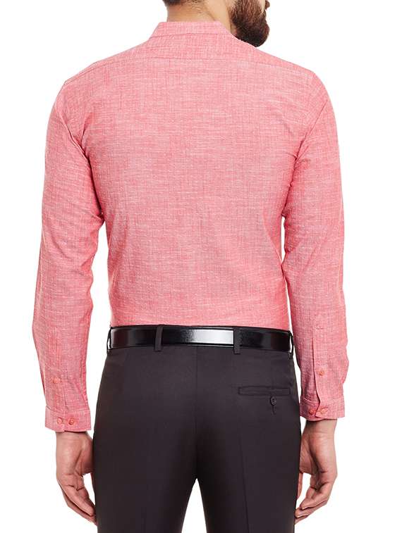 red cotton formal shirt - 13144312 -  Standard Image - 2