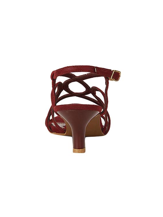 maroon pu back strap sandals - 13146112 - Standard Image - 2