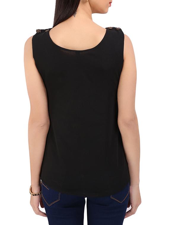 black georgette top - 13146755 - Standard Image - 2
