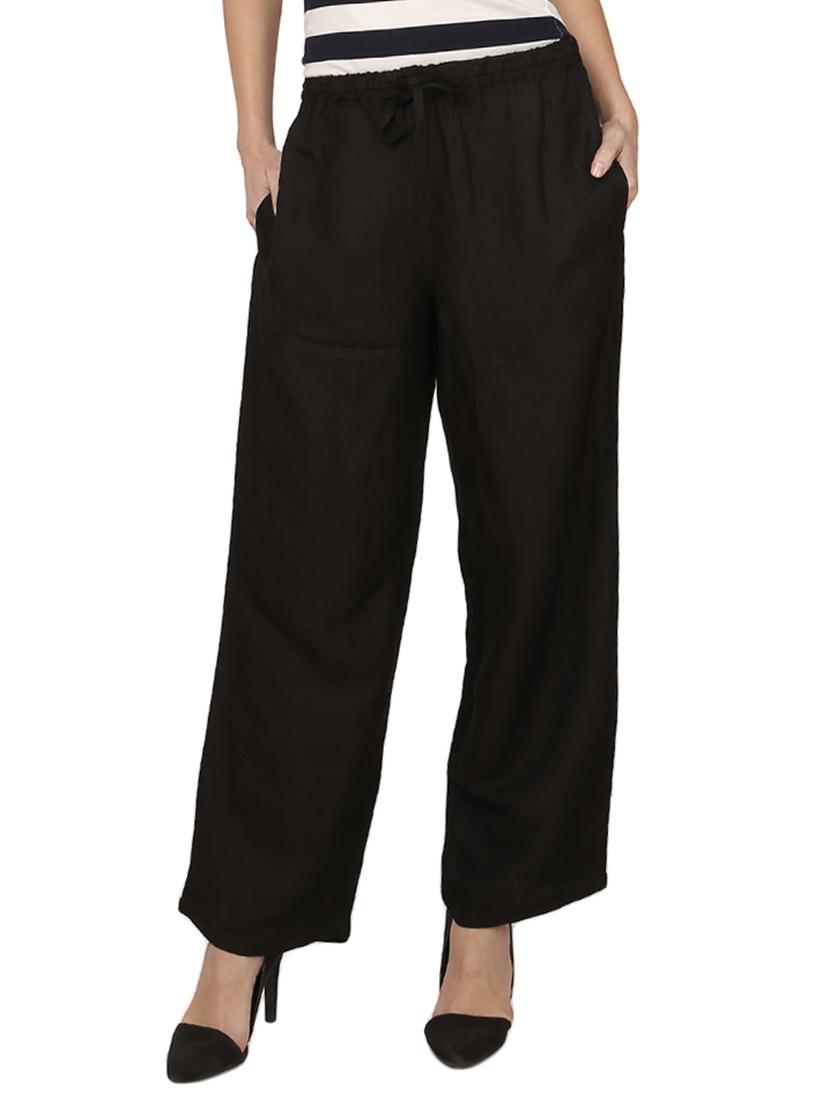 black linen palazzos - 13151365 - Zoom Image - 0