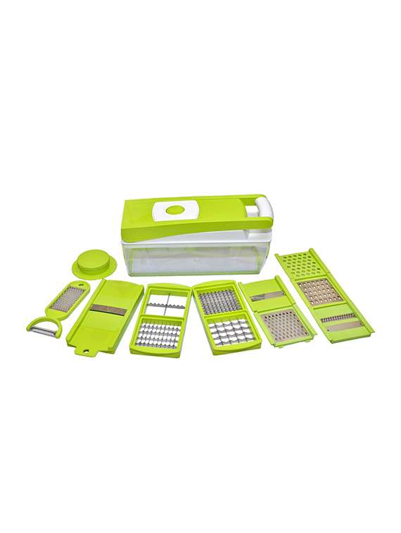 Ganesh Quick Dicer, Chopper, Vegetable Cutter, Slicer, Grater, Nicer 14 In 1