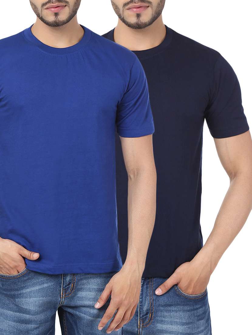 multi colored set of 2 cotton t-shirt