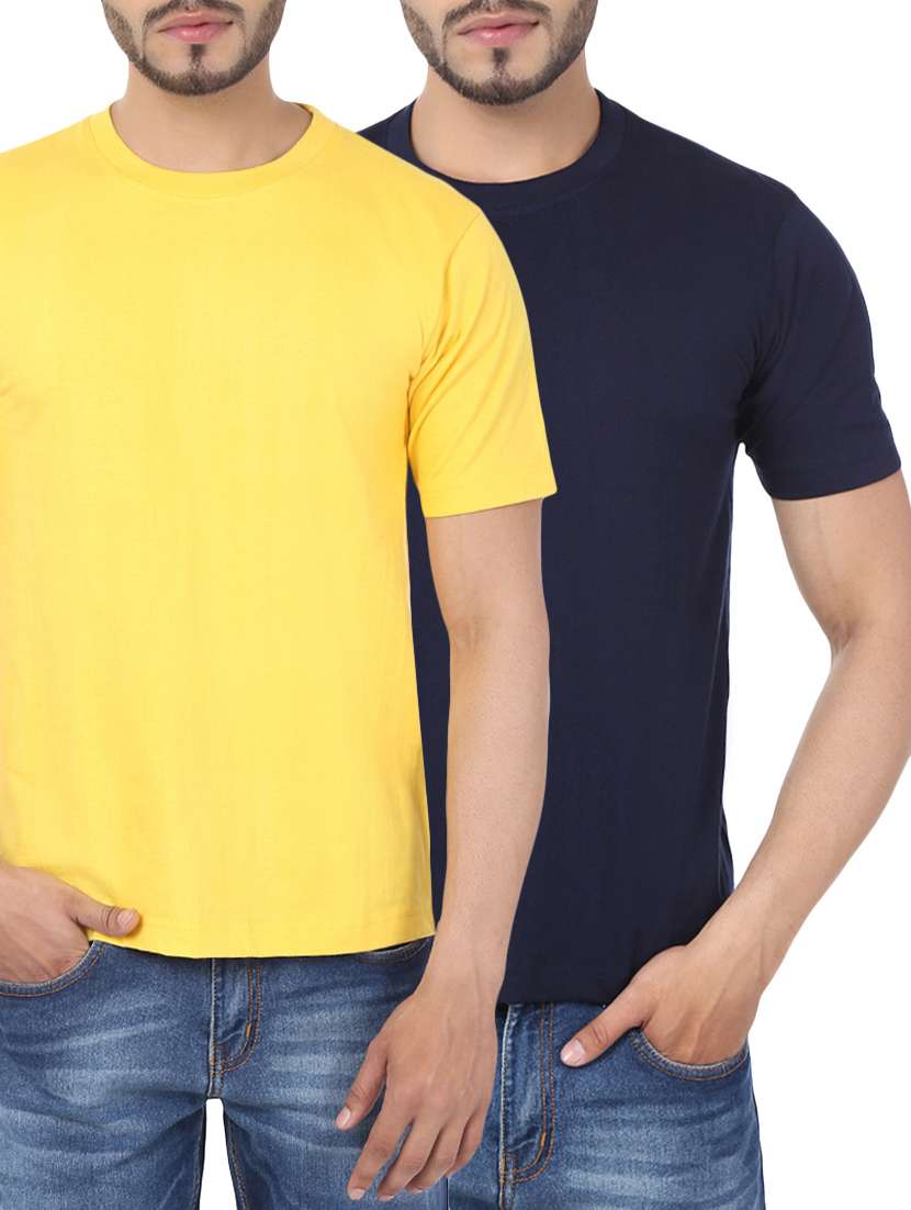 multi colored set of 2 cotton t-shirt