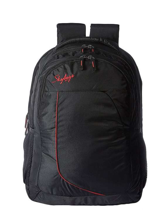 black polyester backpack