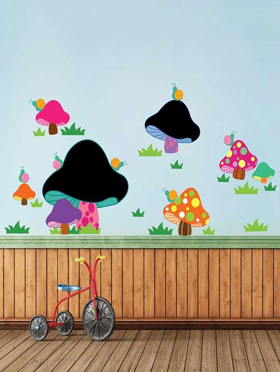 wall sticker (mushroom,wall covering area  62 x 29 inch)