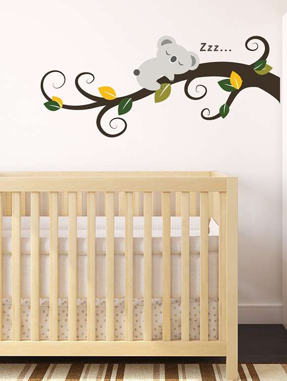 wall sticker (sleeping koala,wall covering area  24 x 14 inch)