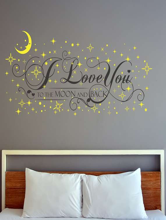 wall sticker (the moon and black,wall covering area  42 x 18 inch)