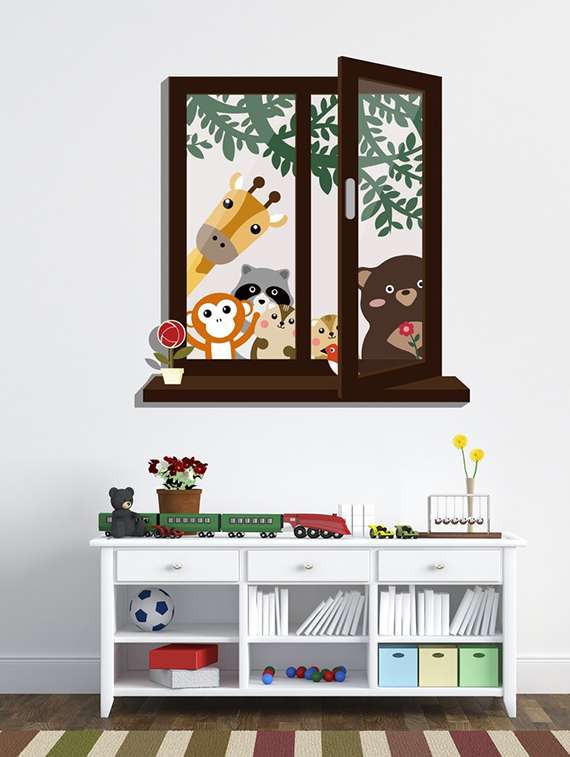 wall sticker (window ,wall covering area  26 x 27 inch)