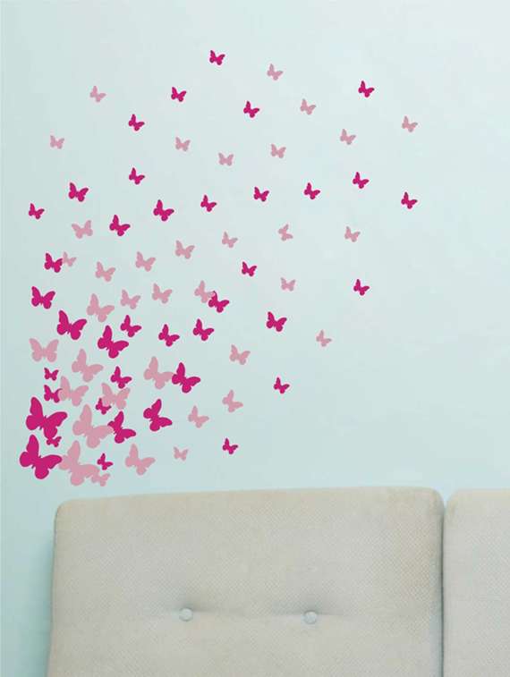wall sticker (butterfly,wall covering area  60 x 65 inch)