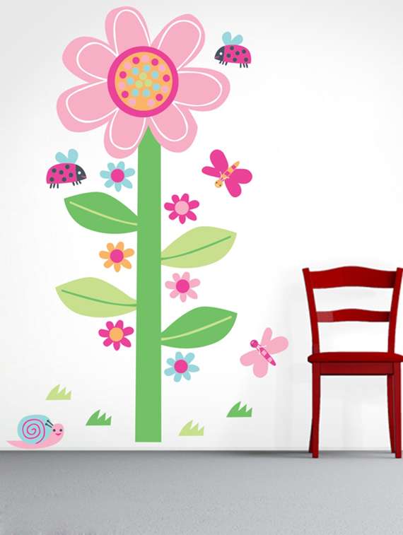 wall sticker (one flower,wall covering area  23 x 36 inch)