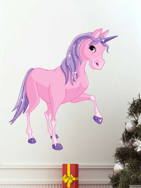 wall sticker (unicorn,wall covering area  25 x 28 inch)