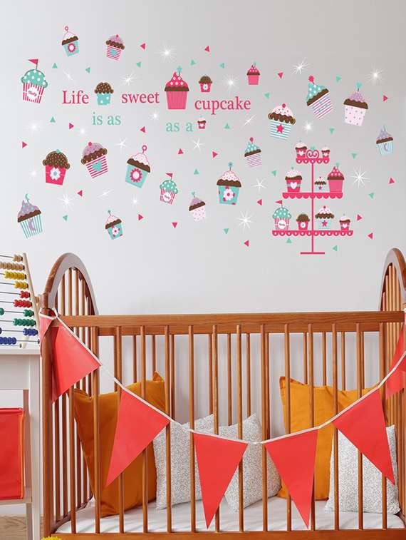 wall sticker (ice creem,wall covering area  18 x 8 inch)