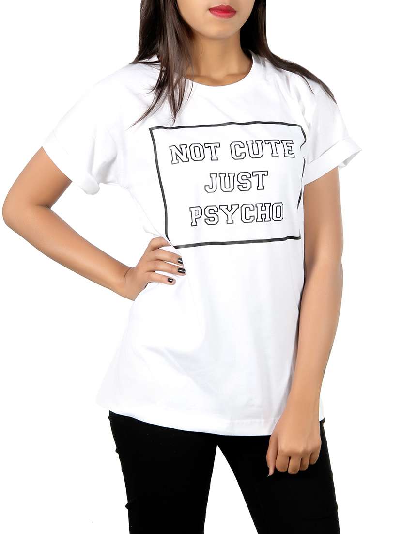 white cotton regular tshirt