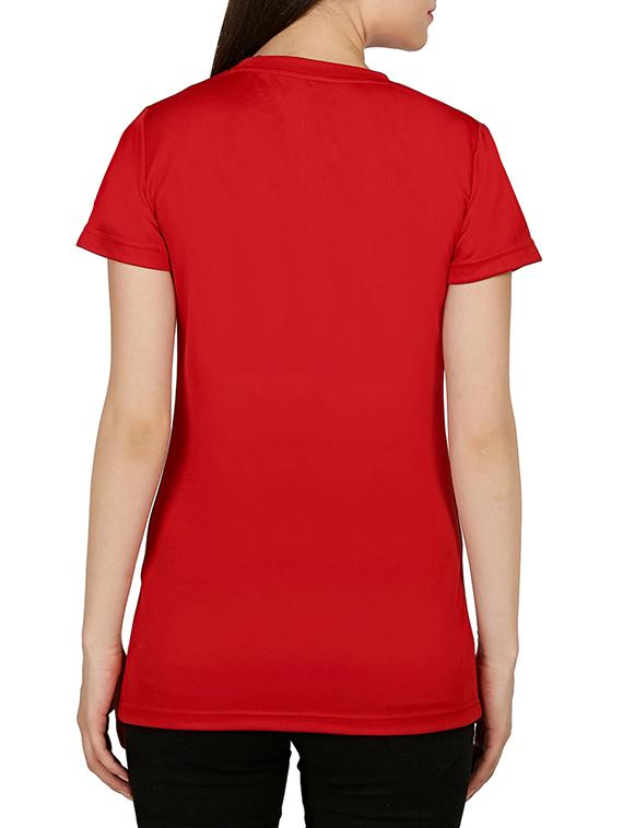 women's chest print round neck t-shirt - 13169849 - Standard Image - 2