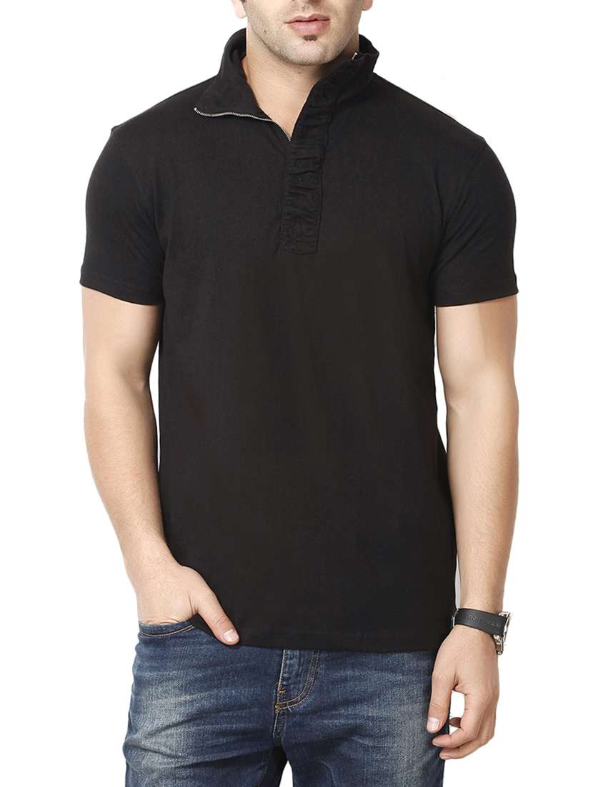 solid black cotton t-shirt