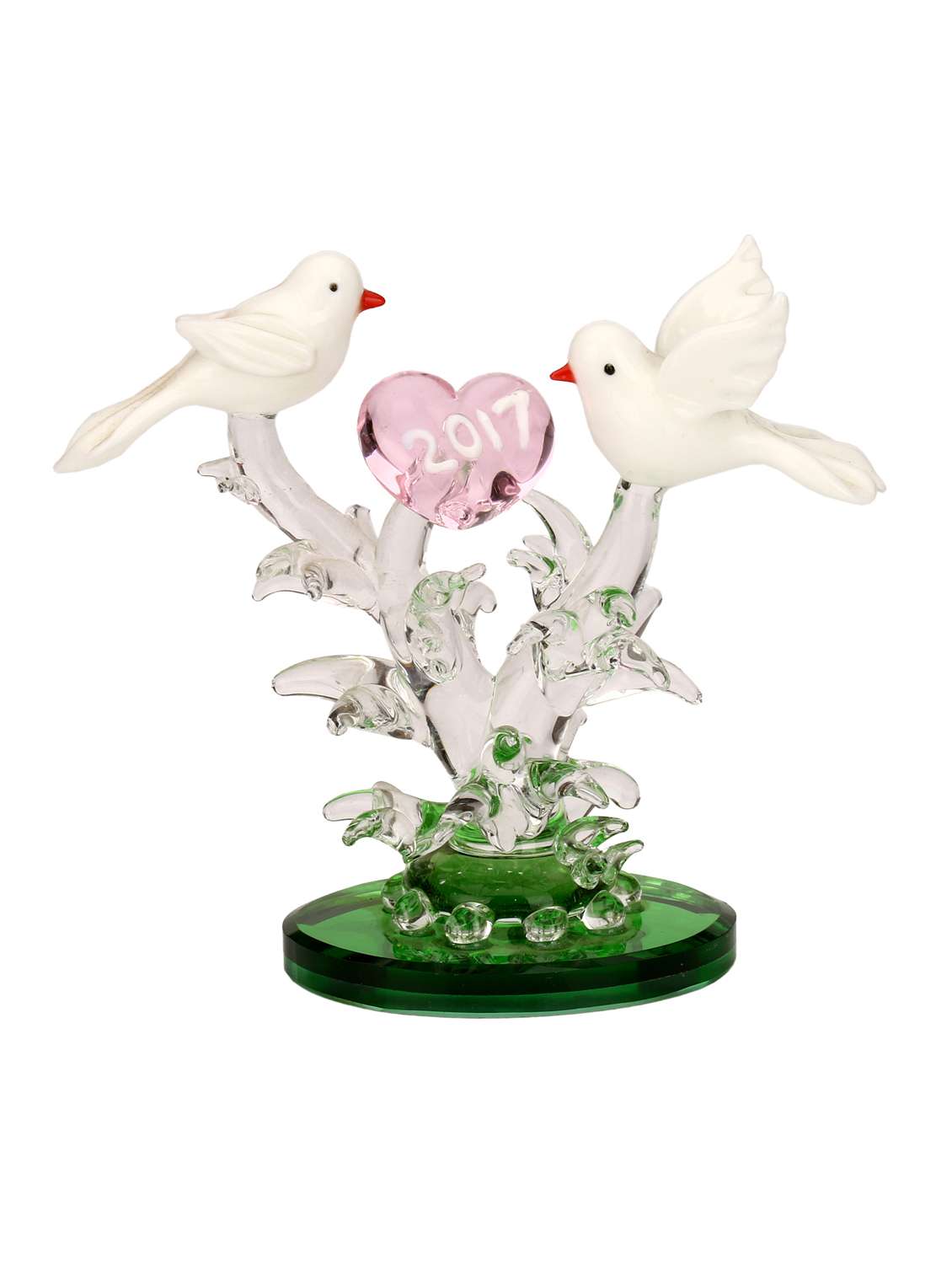somil sweet couple of birds showpiece idols for a tree with lovely heart
