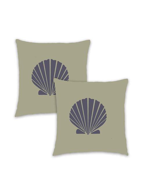 ambbi collection digitally printed cushion cover nautical print- shell in the center set of 2 - 13180889 - Standard Image - 0