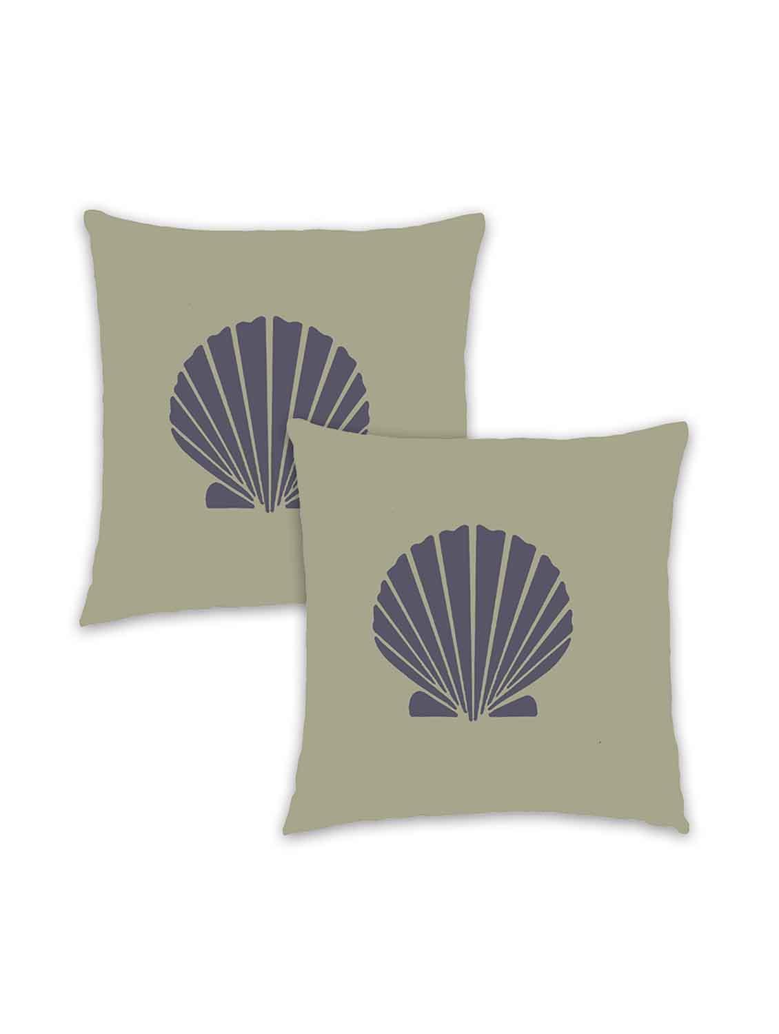 ambbi collection digitally printed cushion cover nautical print- shell in the center set of 2 - 13180889 - Zoom Image - 0