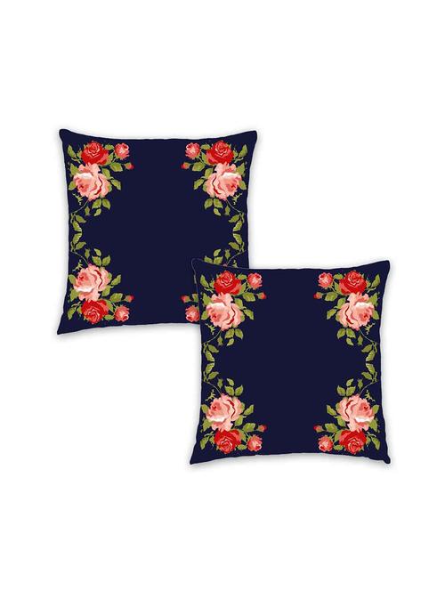 ambbi collection digitally printed cushion cover shabby chic flowers & colored background set of 2 - 13180933 -  Standard Image - 0