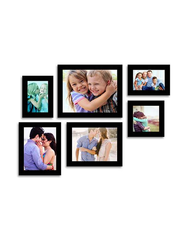 eye-catching black photo frame collage