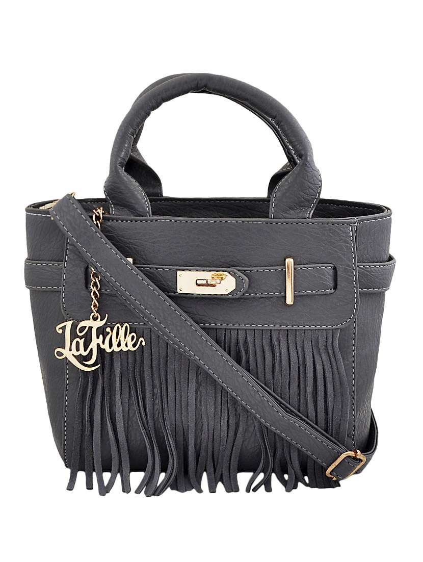 grey leatherette  handbag