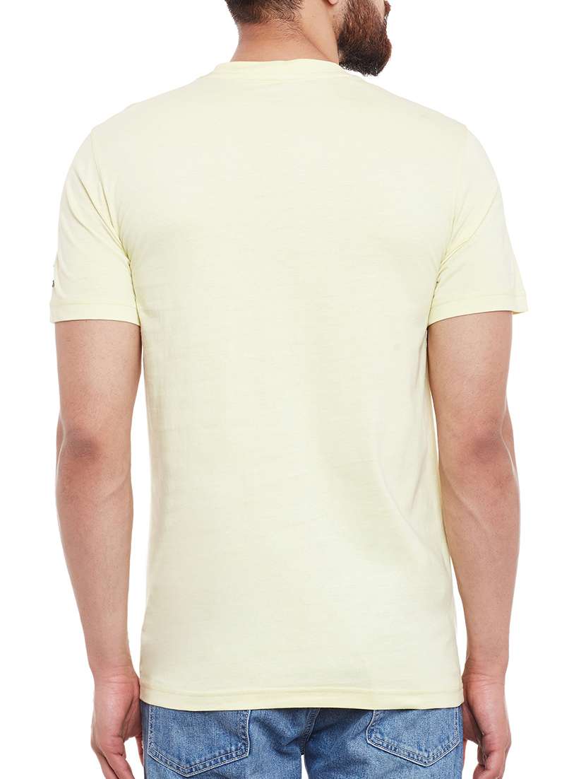 solid light yellow cotton t-shirt - 13185441 -  Standard Image - 2