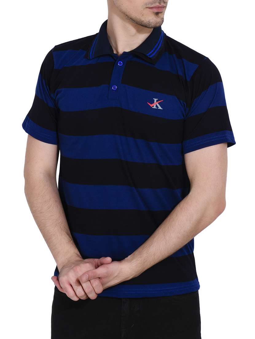 black cotton striped t-shirt