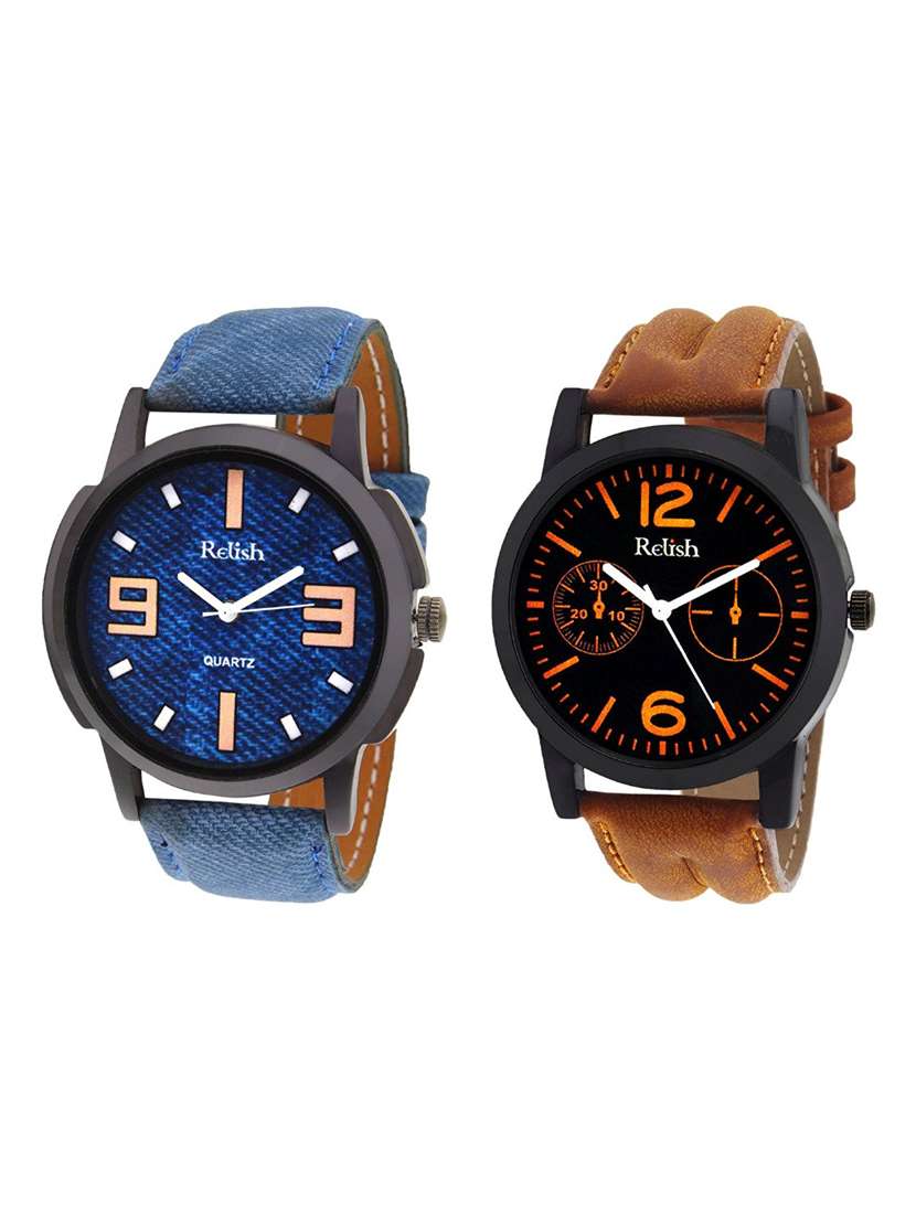 relish-1050c set of 2 analog watch
