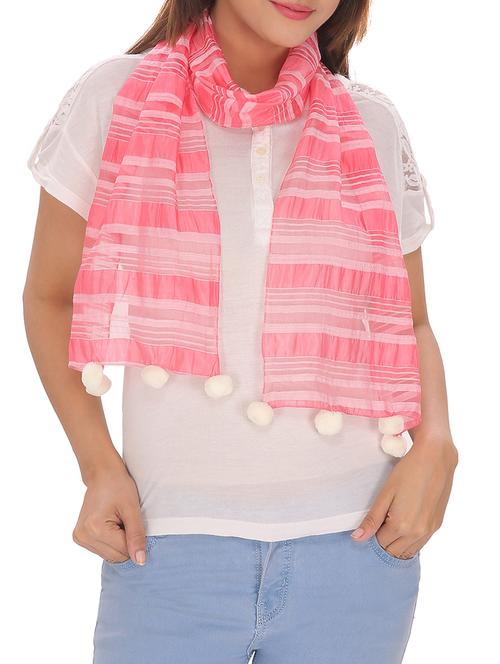 pink polyester scarf - 13194166 - Standard Image - 0