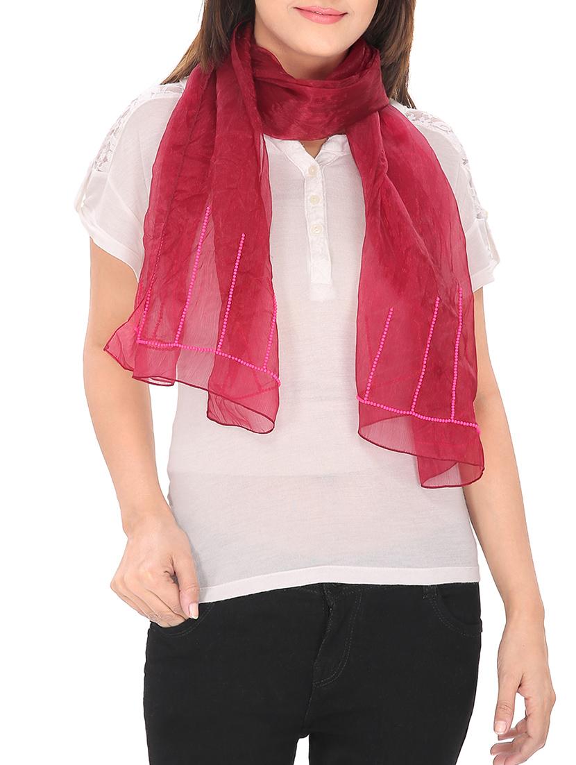 red polyester scarf - 13194227 -  Zoom Image - 0