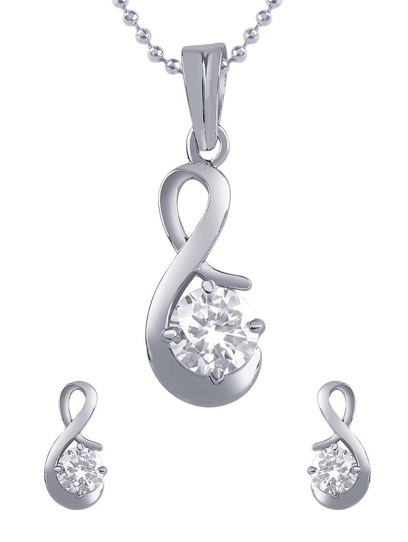 silver metal pendants and earrings