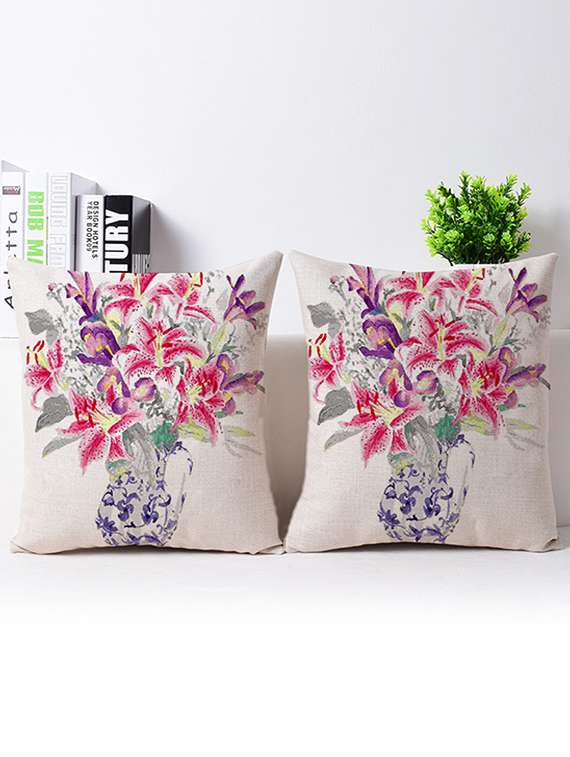 set of 2 vitange collection living room cushion cover