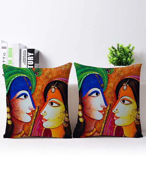 set of 2 vitange collection living room cushion cover