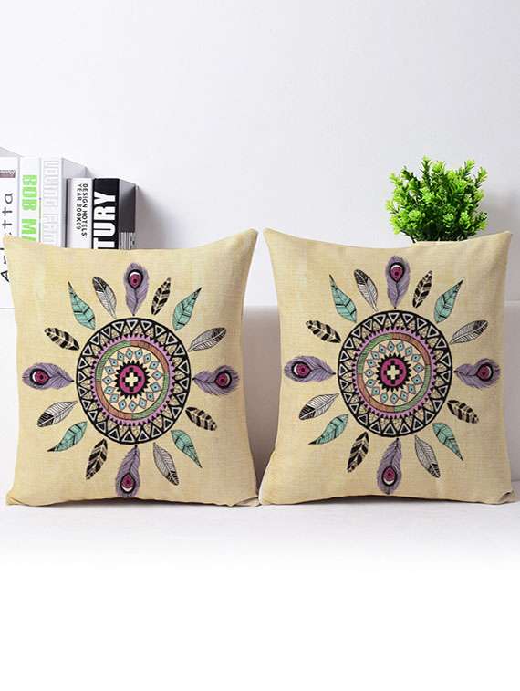 set of 2 vitange collection living room cushion cover