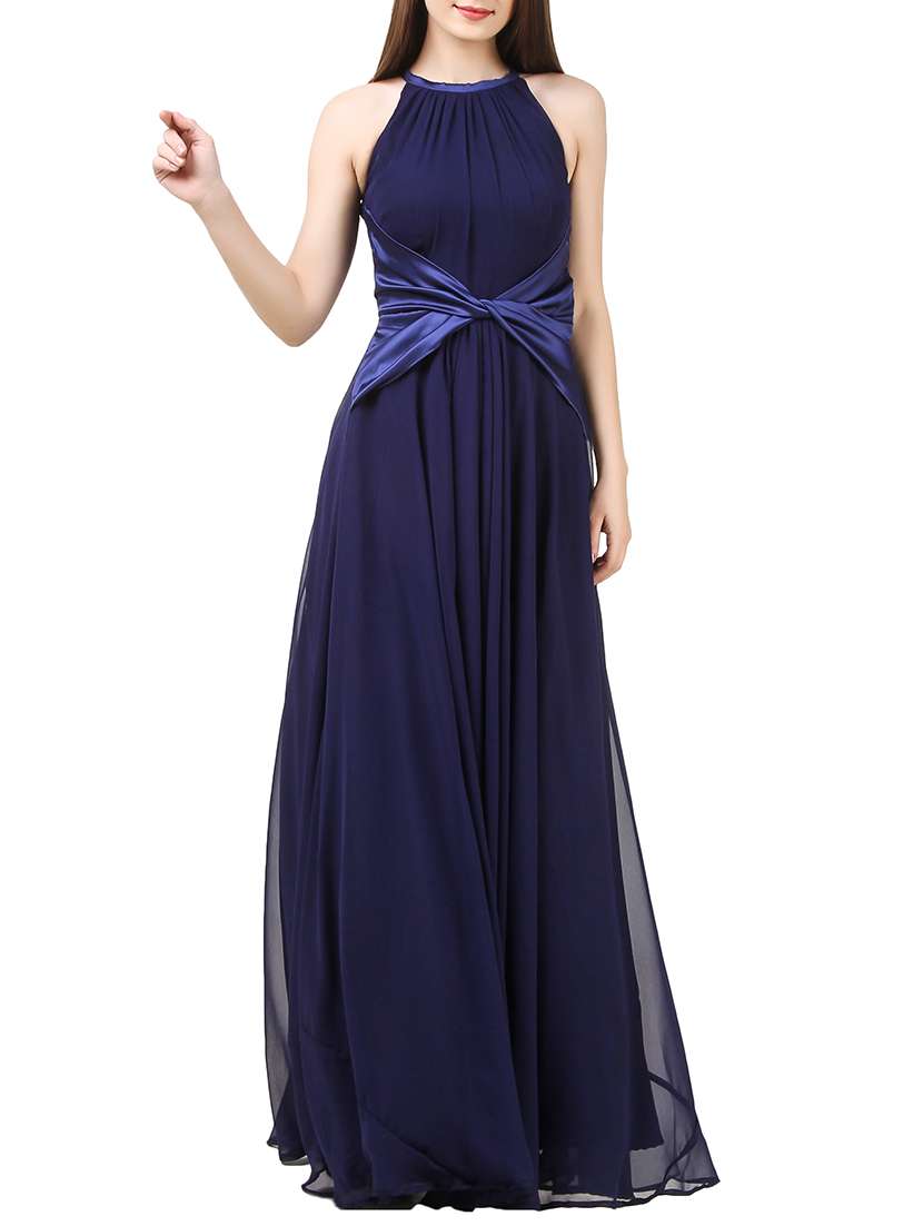 halter neck twist detail maxi dress