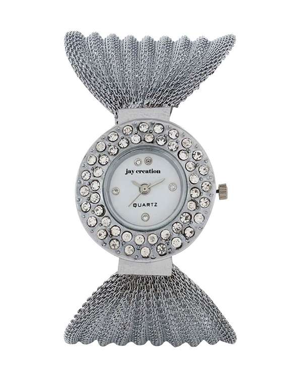 jay creation silver zula belt women's analog watch