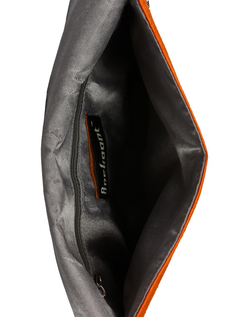 orange polyester ethnic clutch - 13216377 - Standard Image - 2