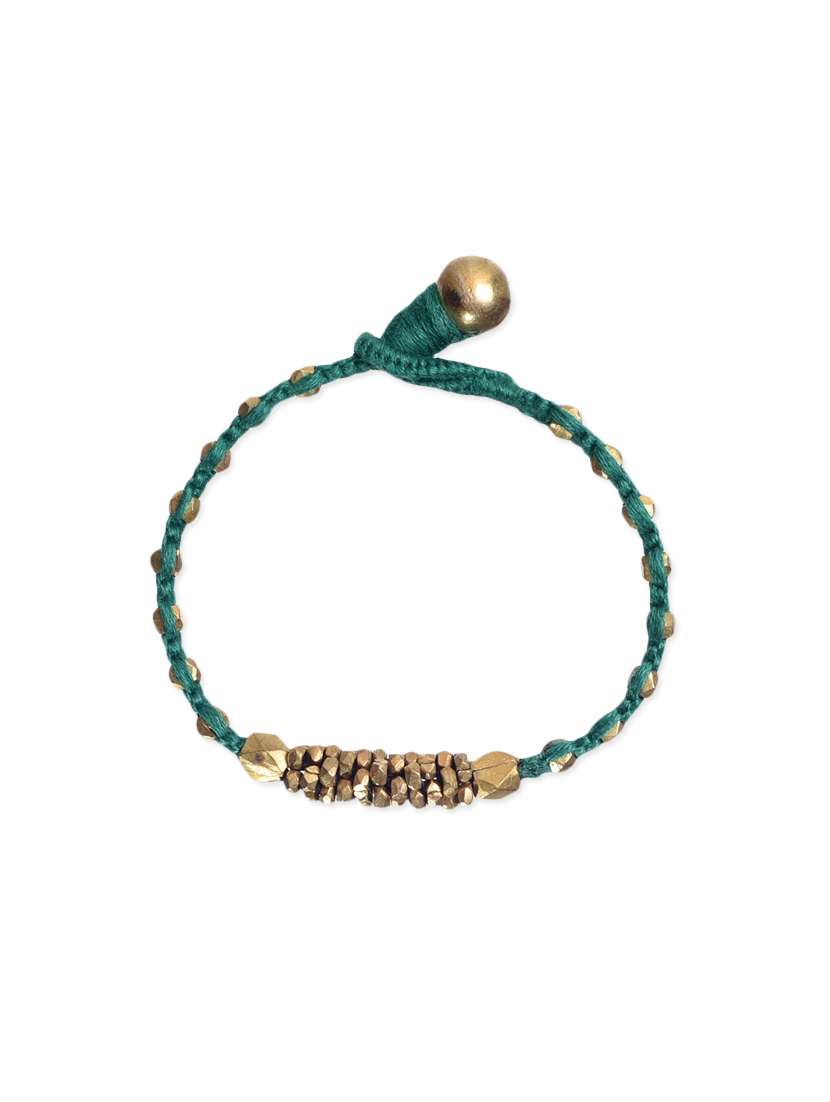 green brass bangle  bracelet