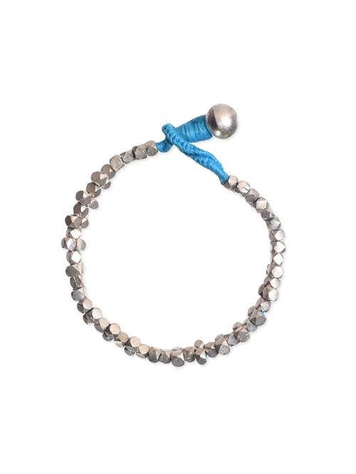 blue brass beaded bracelet - 13222763 -  Standard Image - 0