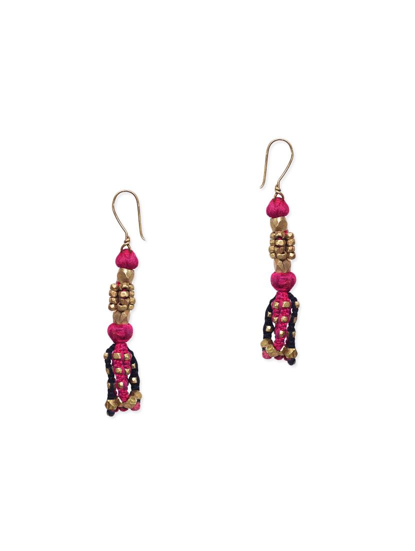 multi colored brass drop earring - 13224638 - Zoom Image - 0