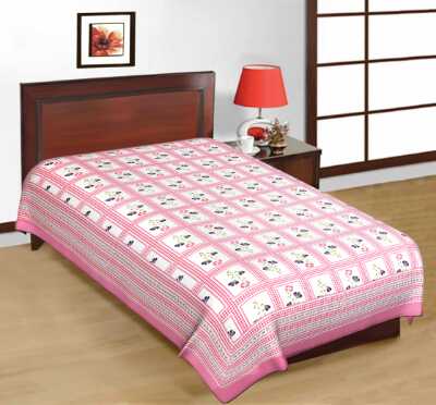 cotton jaipuri single bedsheet