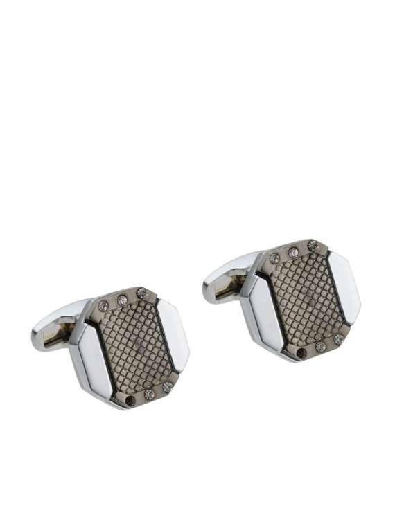 grey metal cufflink