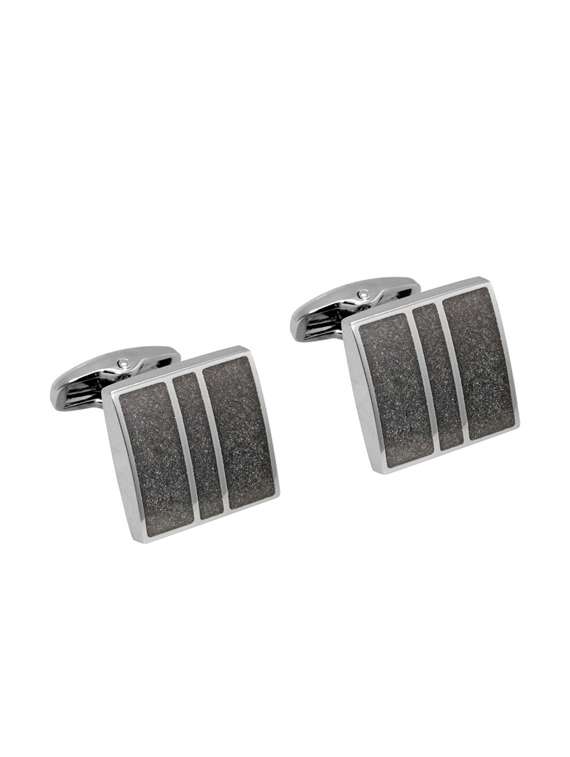 grey metal cufflink