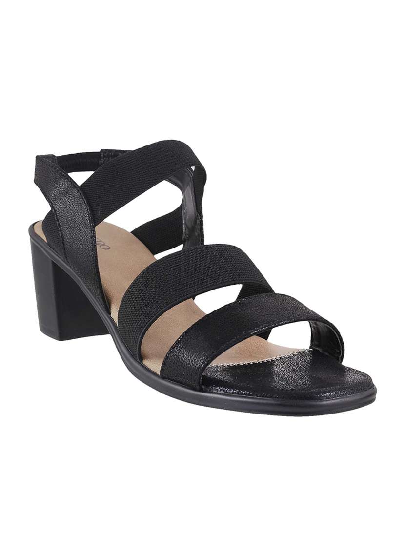 black back strap sandal