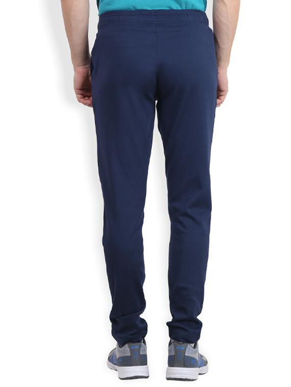 navy blue cotton full length track pant - 13246387 - Standard Image - 2