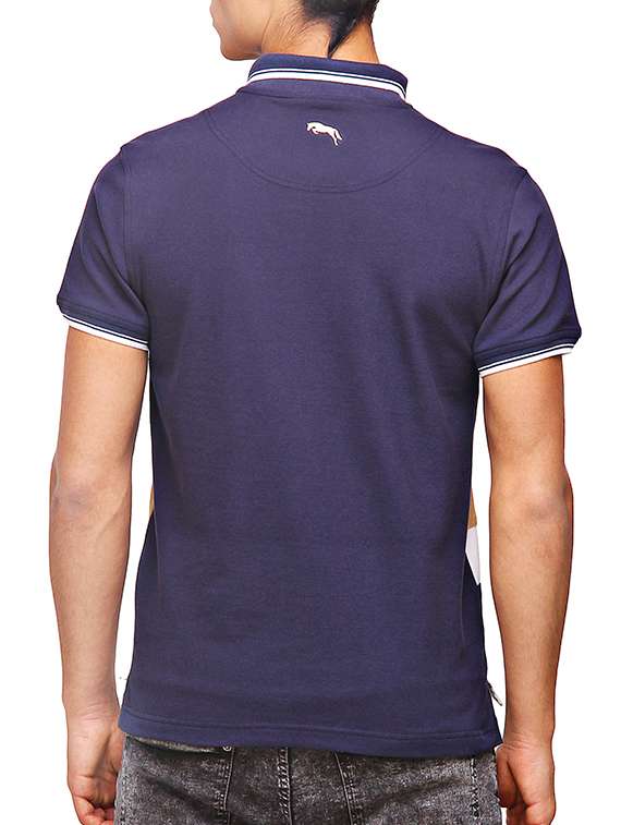 beige cotton color block  t-shirt - 13253277 -  Standard Image - 2