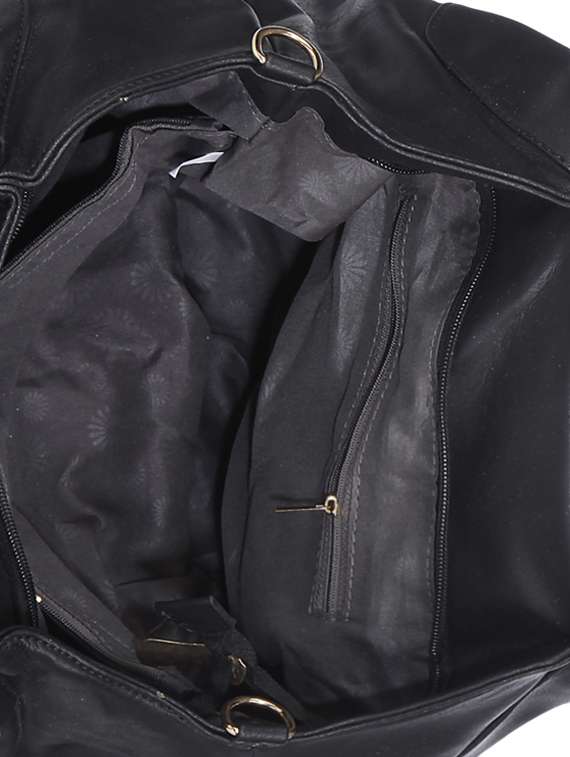 black leatherette  handbag - 13253796 -  Standard Image - 2