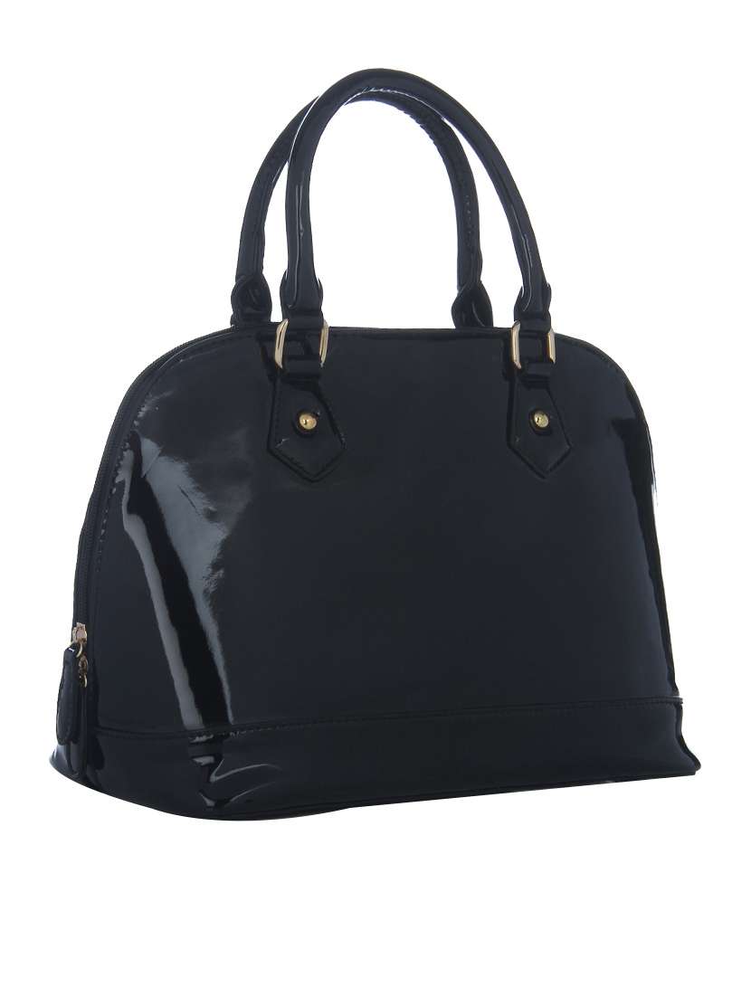 black leatherette  handbag